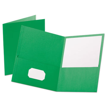 Oxford™ Leatherette Two Pocket Portfolio, 8.5 X 11, Green-green, 10-pack freeshipping - TVN Wholesale